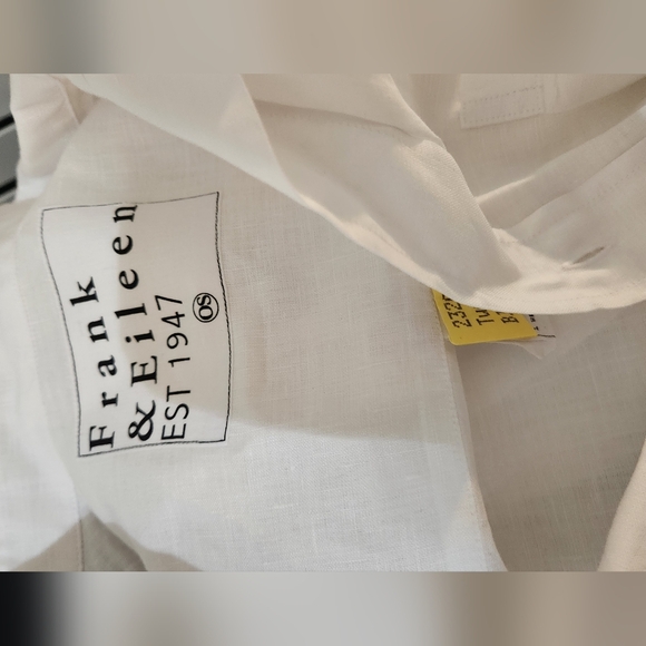 Women's Frank & Eileen Mackenzie OS White Button-down Shirt - Picture 8 of 8